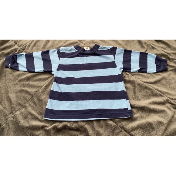 *SALE* Please Mum Navy & Blue Striped Toddler Long-sleeve 18M - Picture 2 of 4